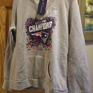 PATRIOTS SUPER BOWL CHAMPIONS LVIII Hoodie ~Trophy Collection ~FANATICS  New  XL